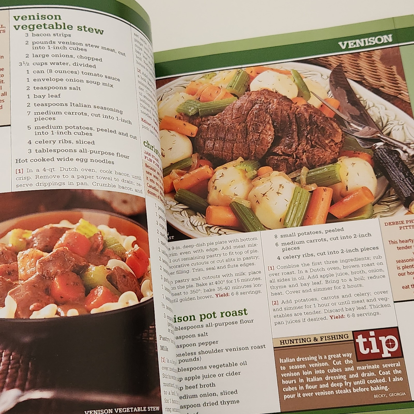 Taste Of Home Hunting And Fishing Cookbook Hardcover Color Readers Digest