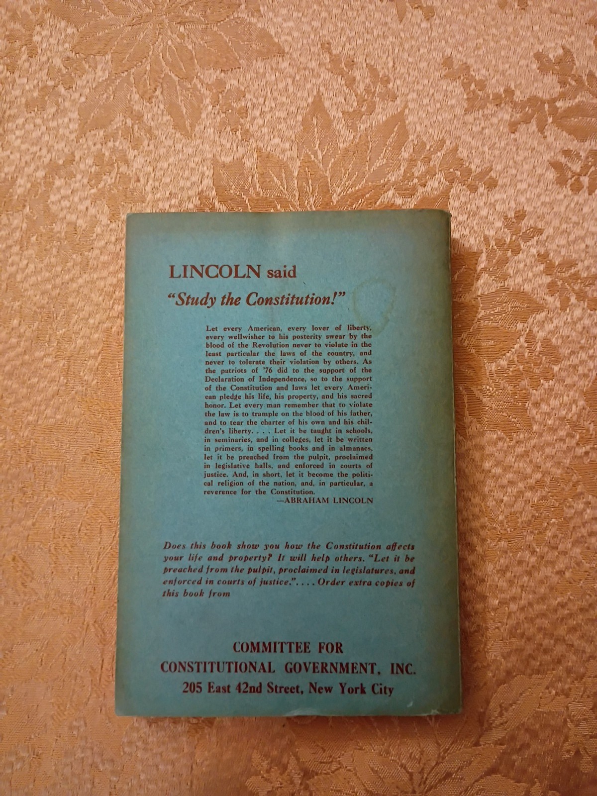 1945 Constitution of the United States Its Sources & Application Norton PB Book