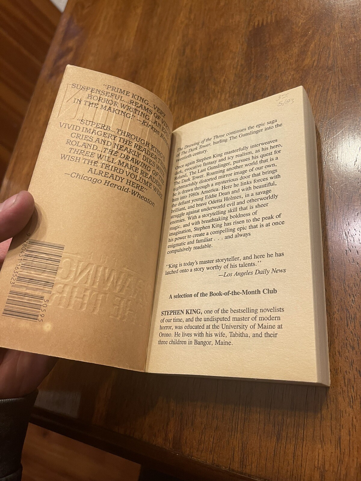 Stephen King THE DRAWING OF THE THREE First Signet Printing 1990 1st Edition PB
