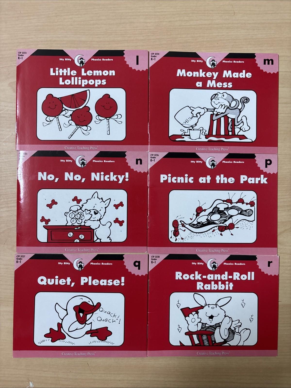Creative Teaching Press Itty Bitty Phonics Readers 36 Book Set w/ Bag Very Good