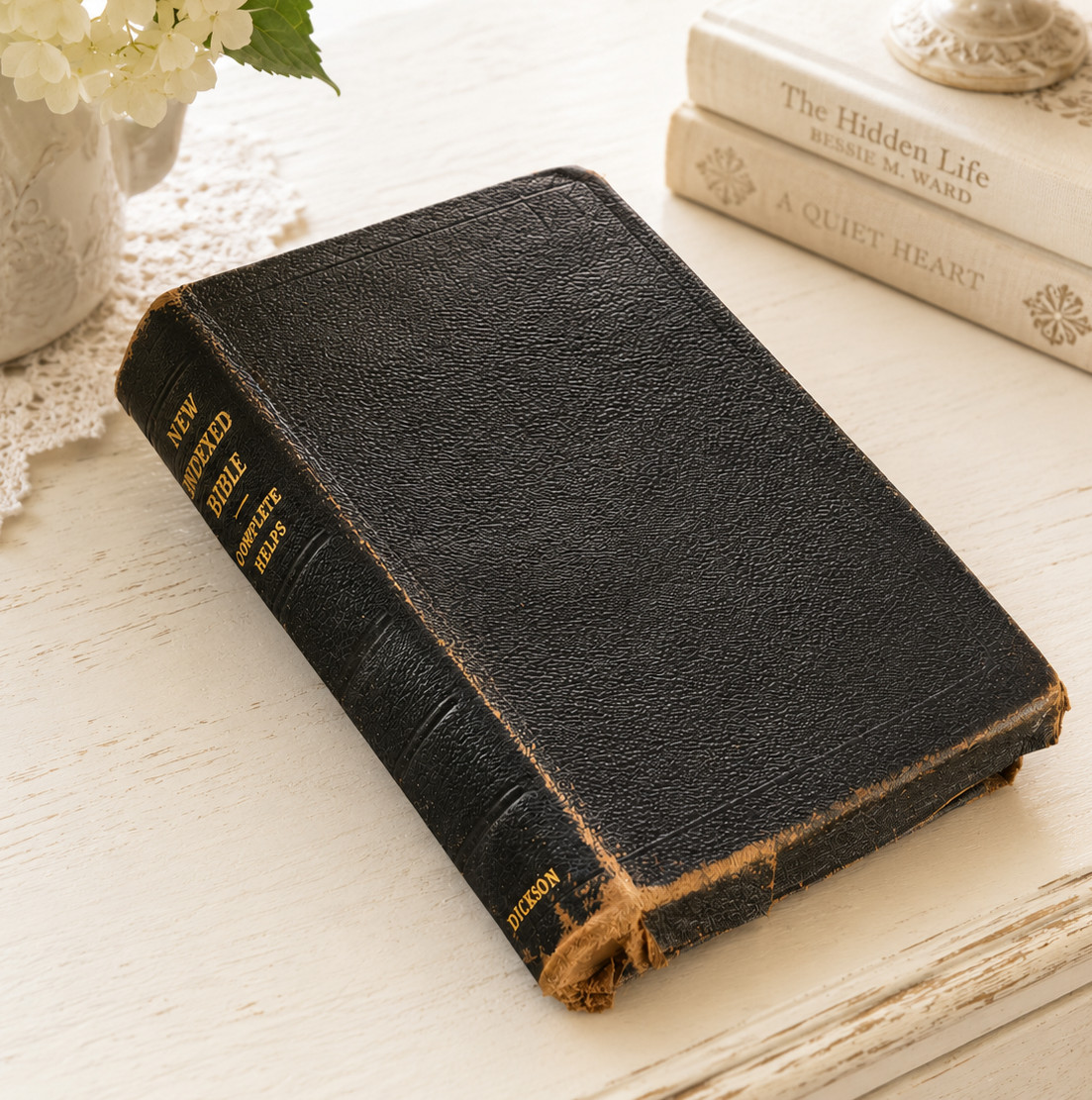 Vintage 1929 The New Indexed Bible – Complete with Helps – Leather Bound