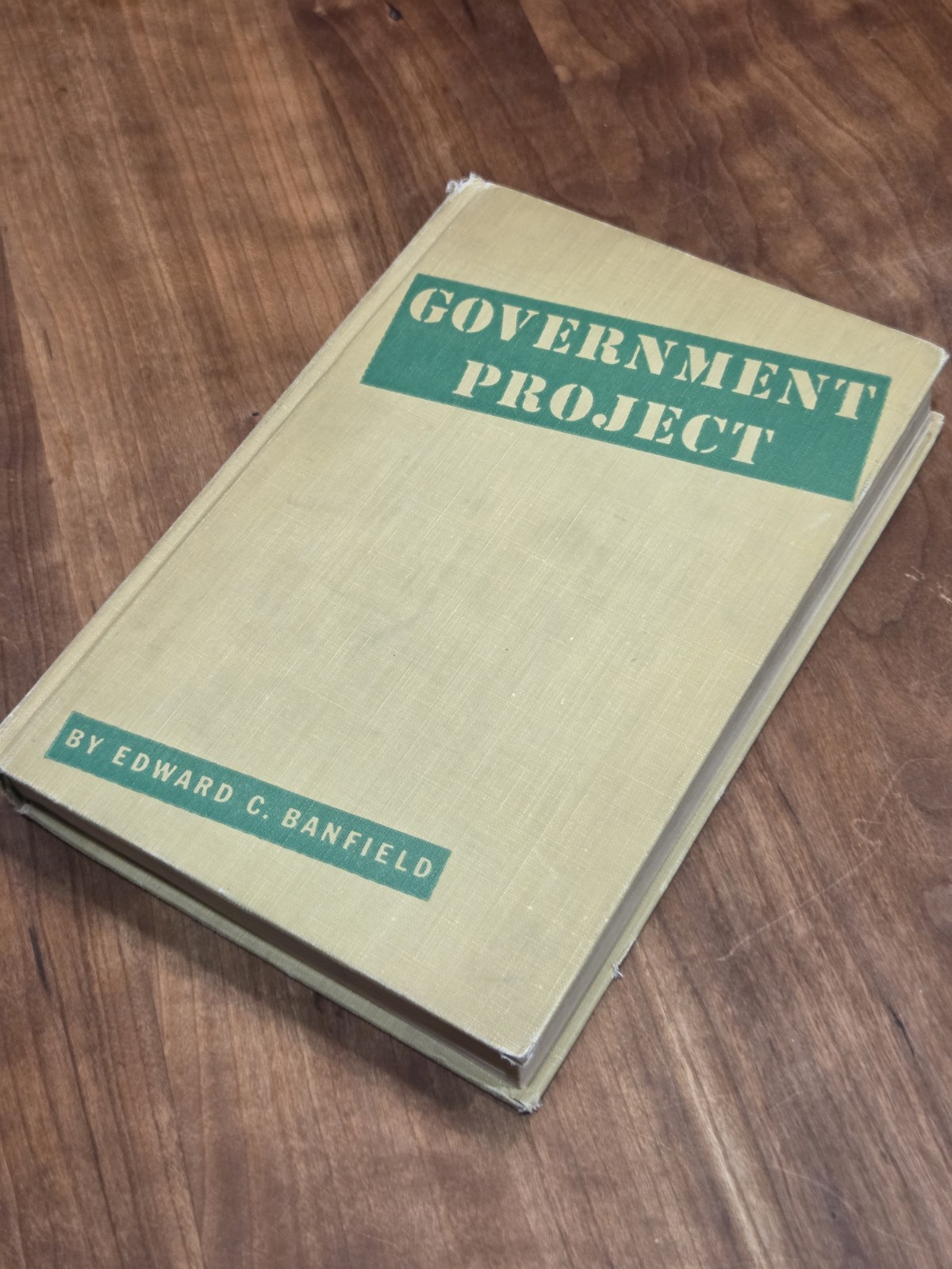 RARE Government Project by Edward C. Banfield 1st Printing 1st Edition 1951 HC