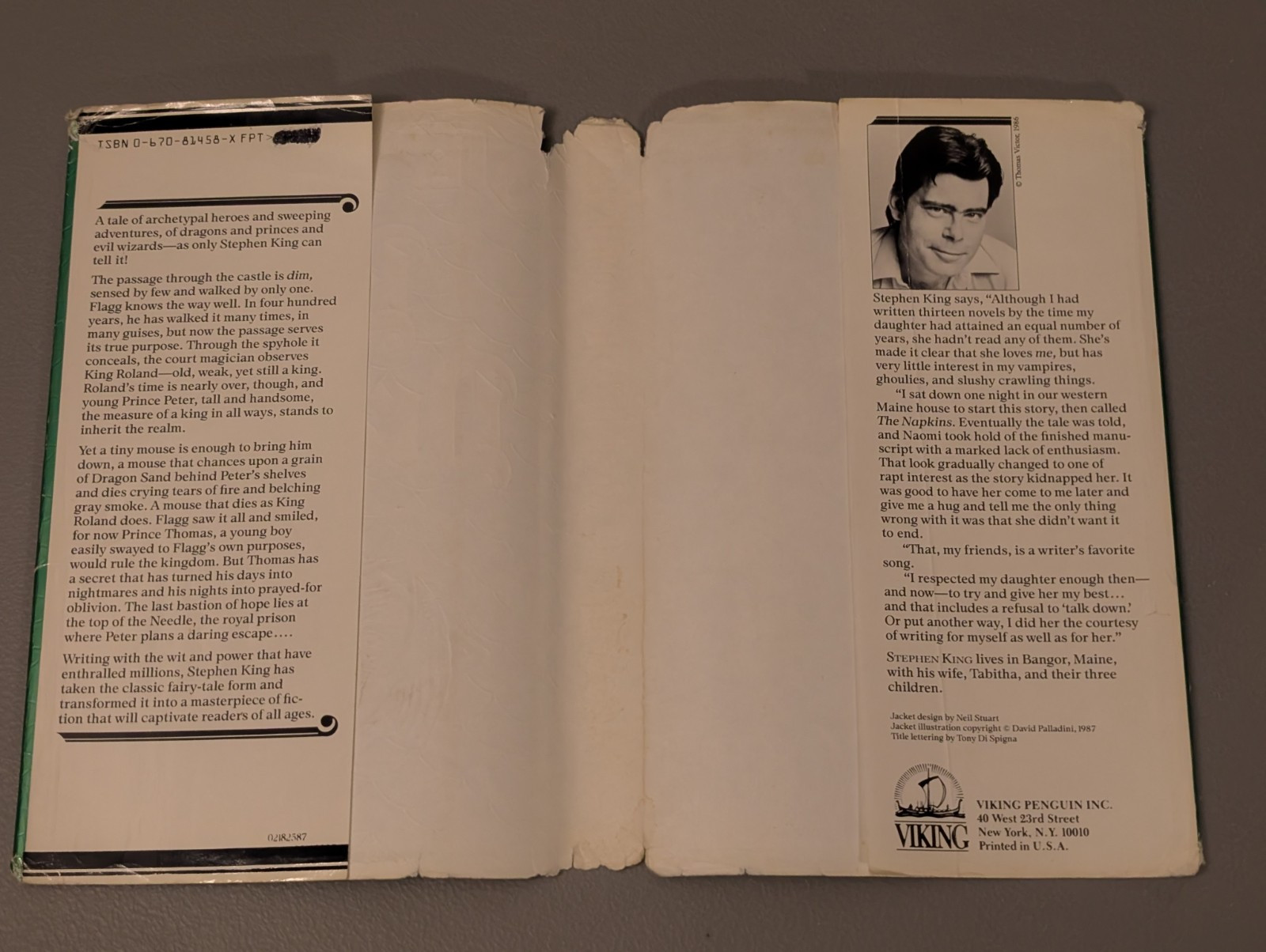 Stephen King – The Eyes Of The Dragon (1987 1st Edition Viking HC w/ Scales DJ)