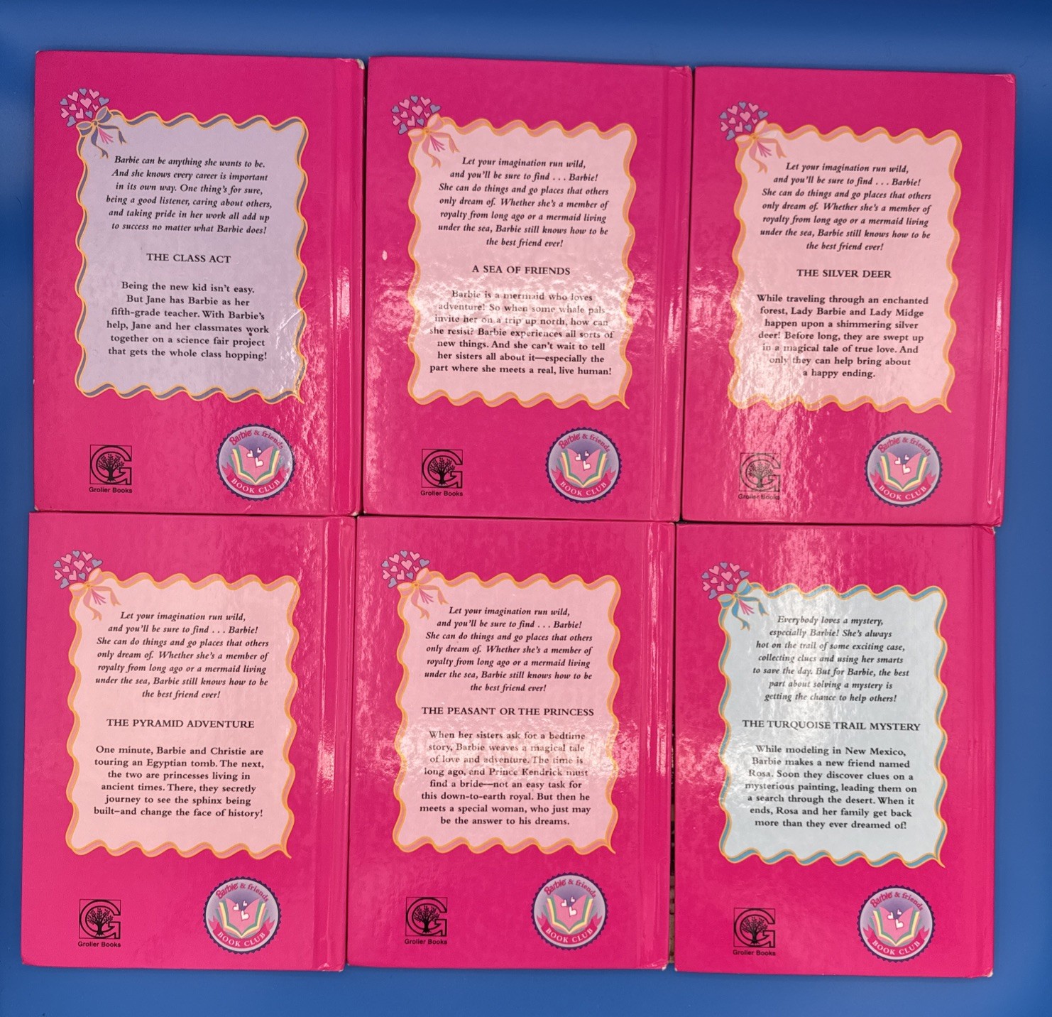 VTG Barbie & Friends Book Club Hardback Groiler 1998 Lot Of Six (6) Good *READ*