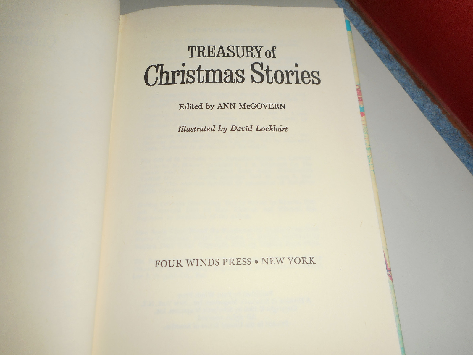 TREASURY of Christmas Stories by Ann Mcgovern 1975 HC/DJ 1st Edition Book FINE