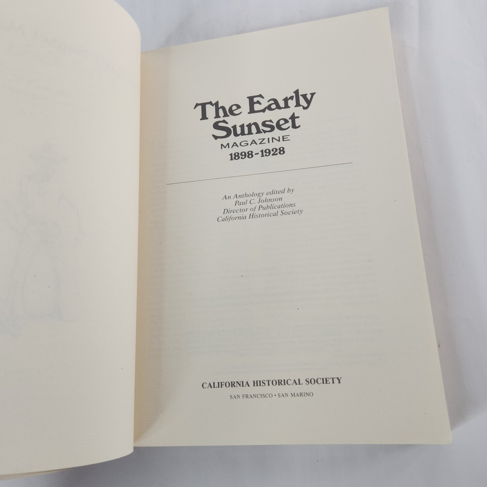 Early Sunset Magazine 1898-1928 California Historical Society Anthology History