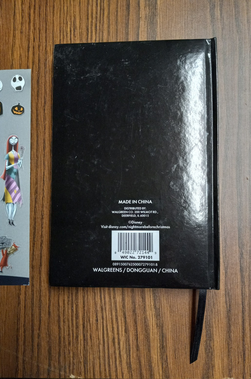 Nightmare Before Christmas Journal — 8 1/2 x 5 3/4 inches — with sticker sheet