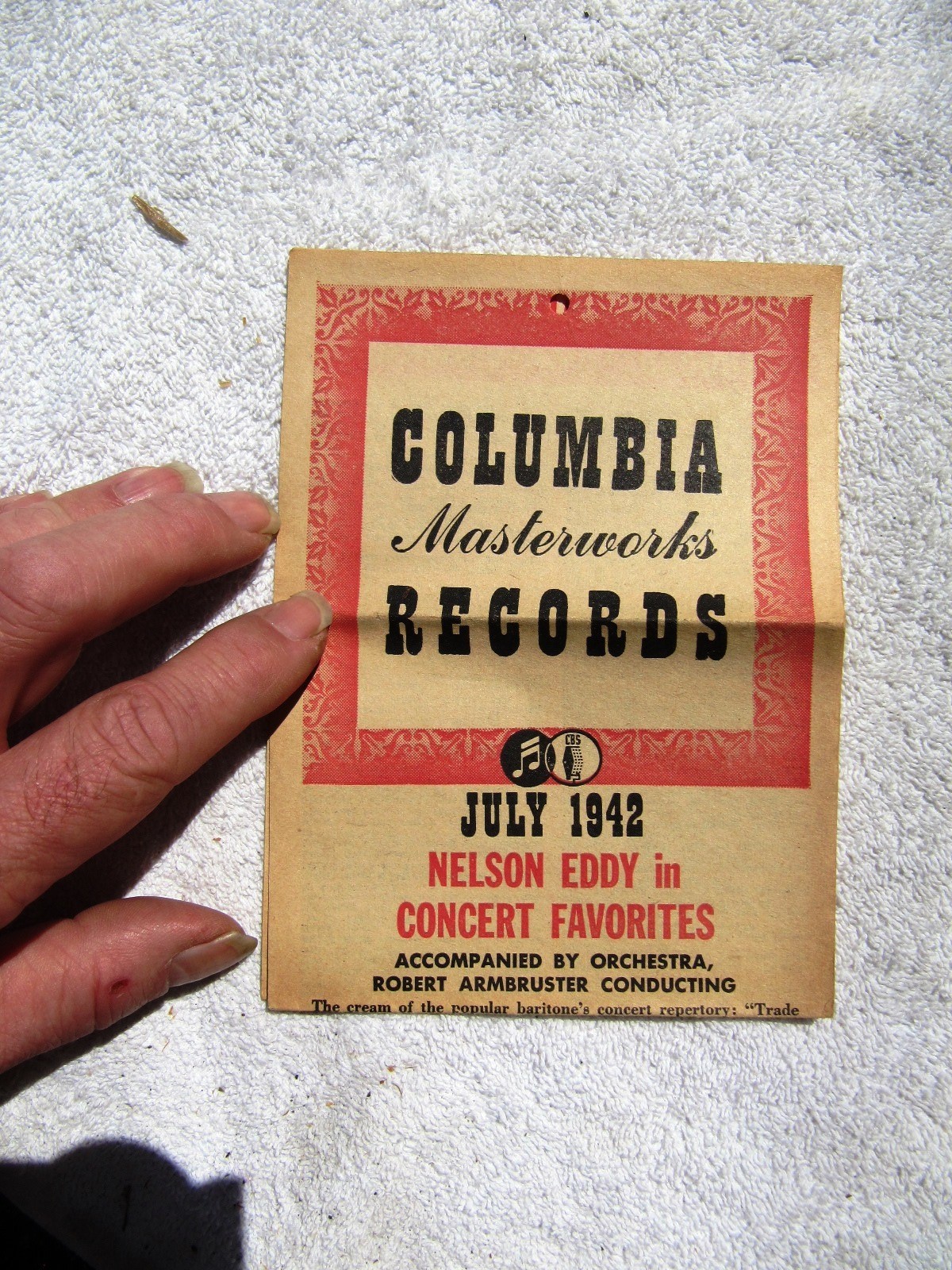 August 1942 COLUMBIA MASTERWORKS Supplement Geshwin Concerto RECORD CATALOG