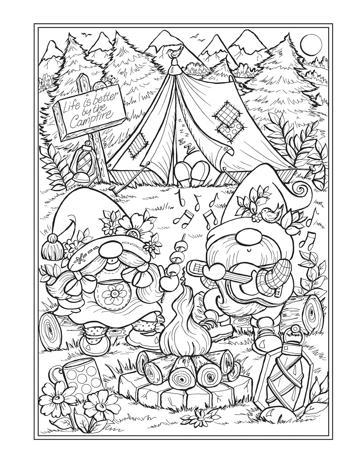 Creative Haven Gnome Sweet Gnome Coloring Book (Adult Coloring Books: Fantasy)