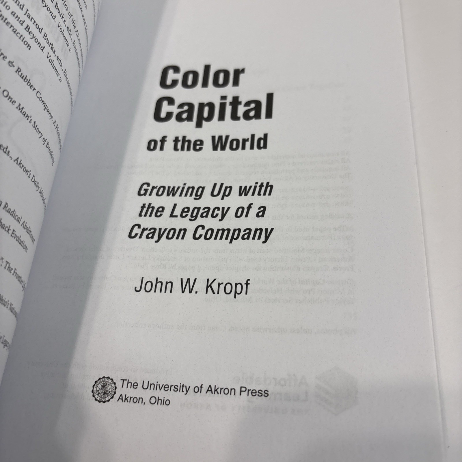 Color Capital of the World: Gr – VERY GOOD Signed By Author In Crayon