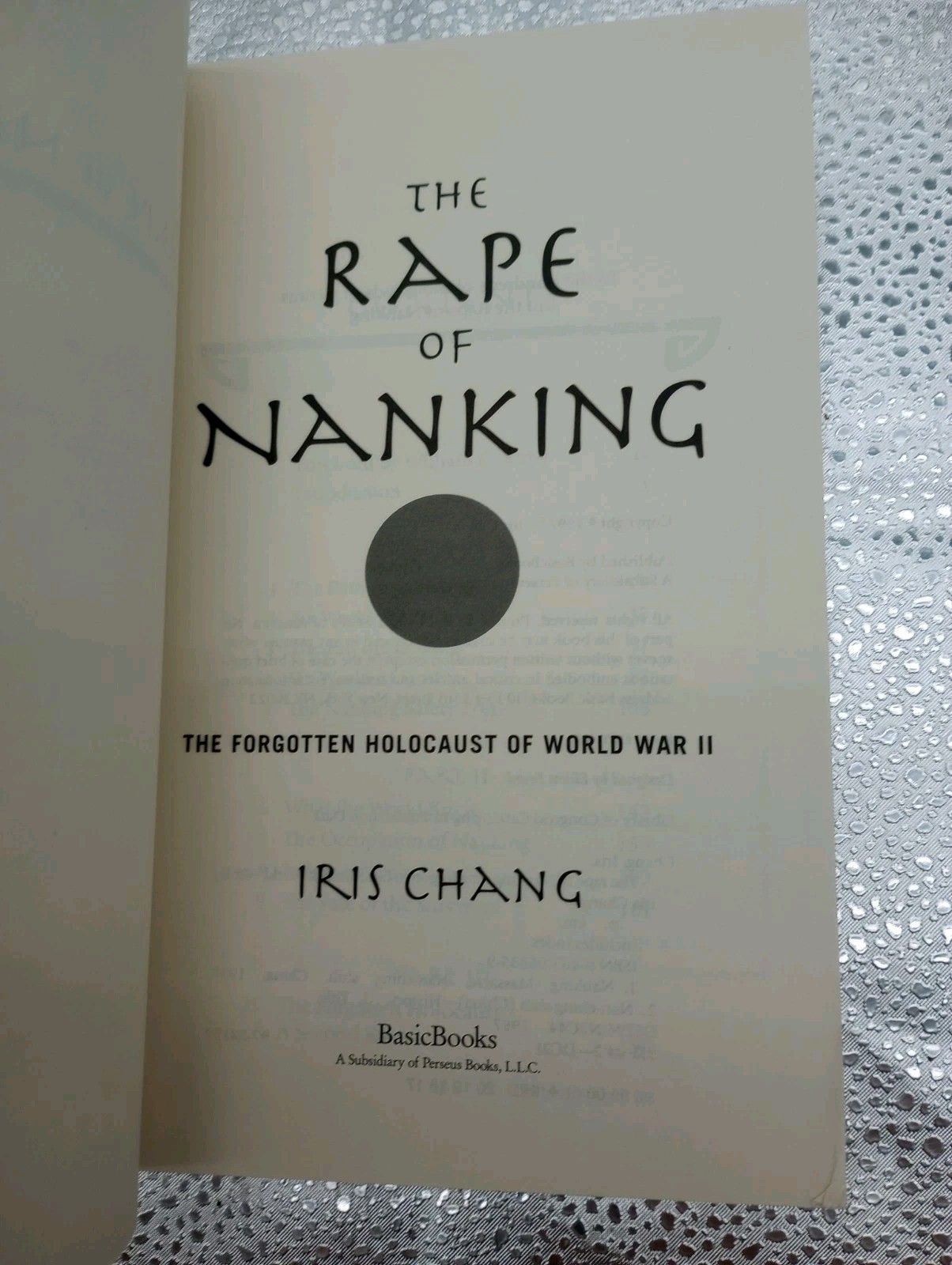 The Rape of Nanking Iris Chang BasicBooks WWII