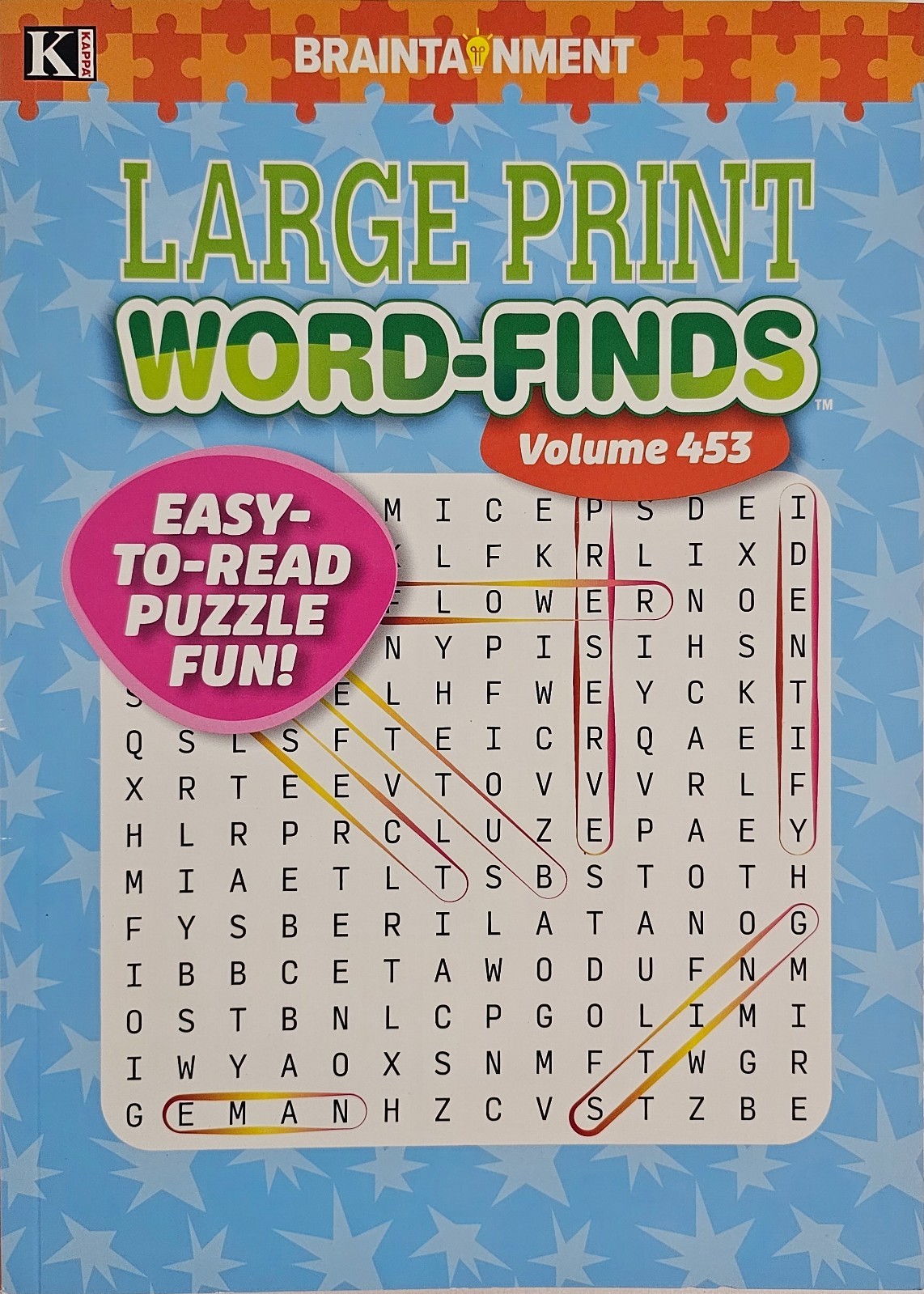 4 New Large Print Word-Finds Puzzle Books Kappa Games Vol #451-454 ~ Search,Hunt