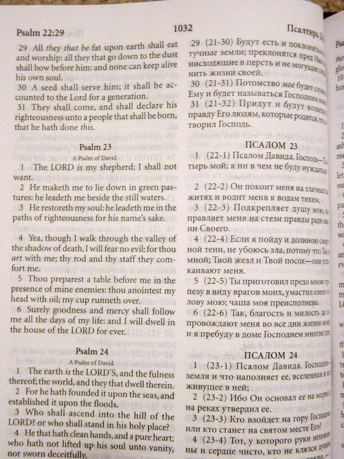 Russian/English Parallel BIble,Blue Grey ImitationLeather,Synodal/King James