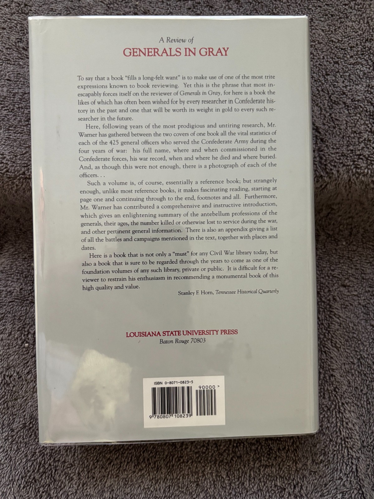Generals in Gray – Lives of the Confederate Commanders by Ezra T. Warner