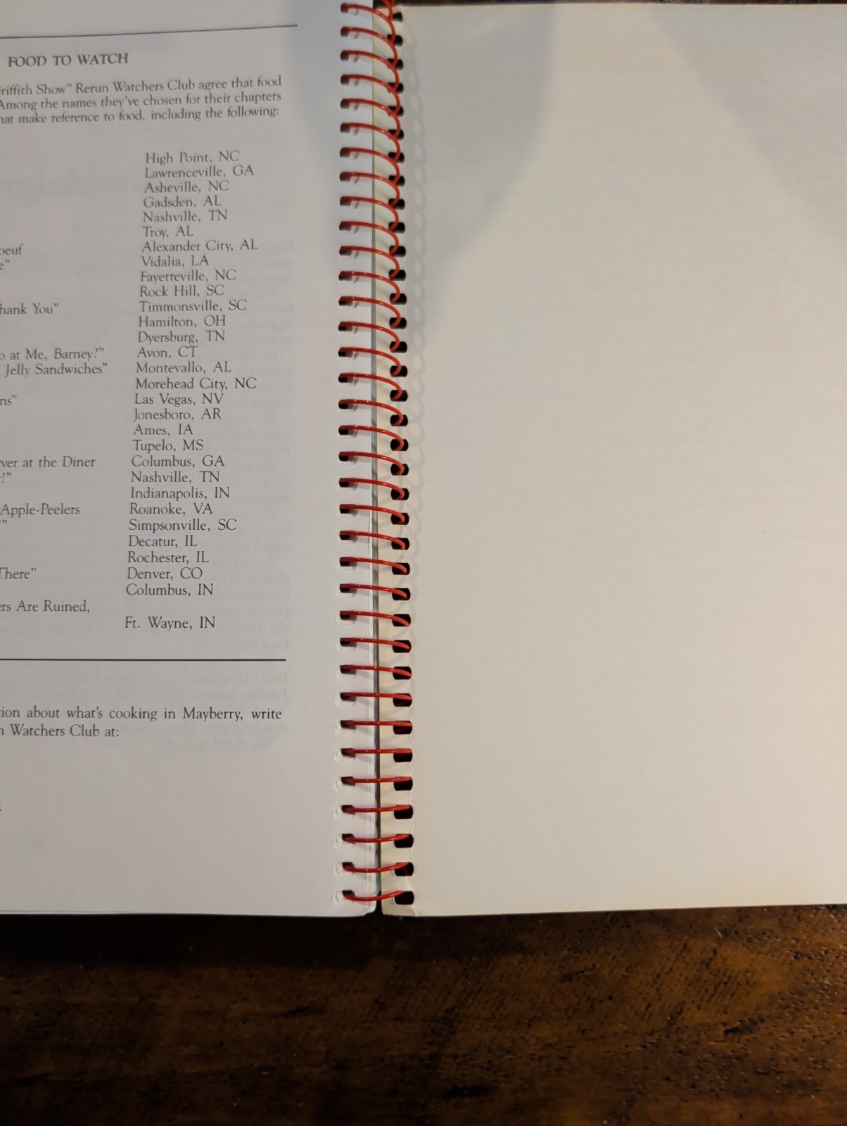 Aunt Bee’s Mayberry Cookbook – Spiral-bound By Ken Beck and Jim Clark