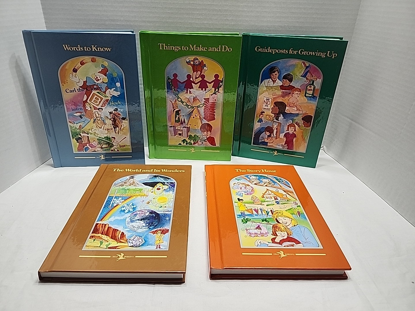 Child Horizons 10 Book Lot Vintage Hardcover Books New Home Schooling Or Reading