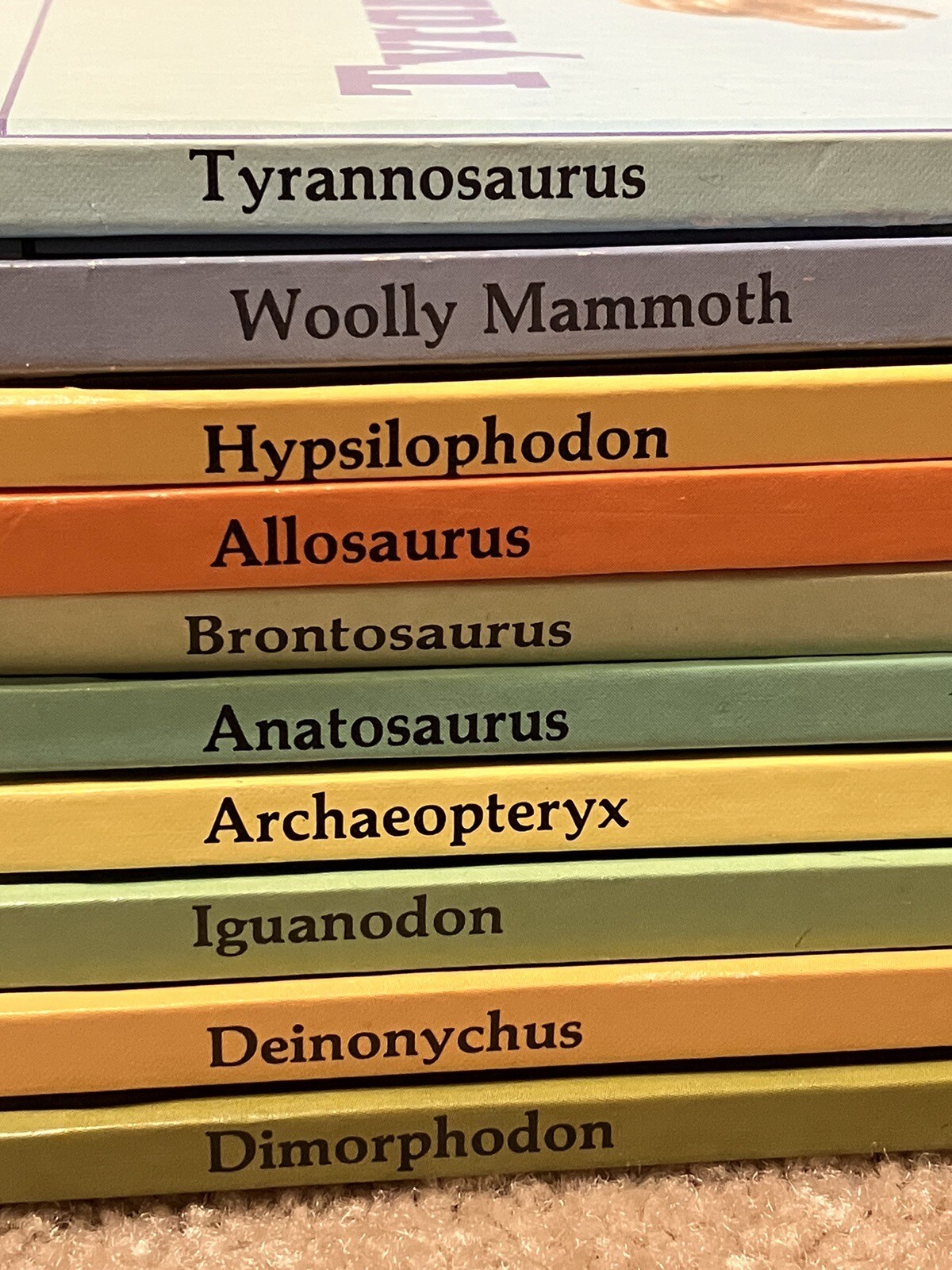 Lot Vintage Dinosaur Library Books Set Of 10 HC Rourke Publishing 80s Hardback