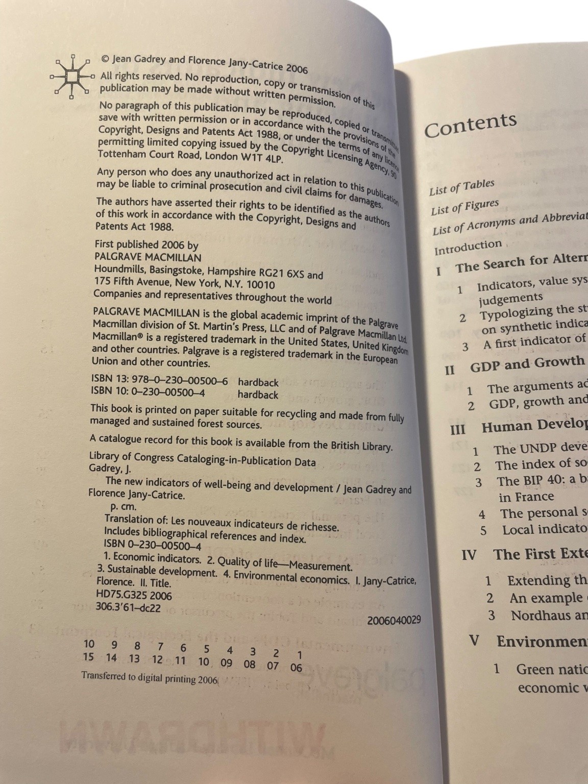 The New Indicators of Well-Being and Development Gadrey 2006 First Edition