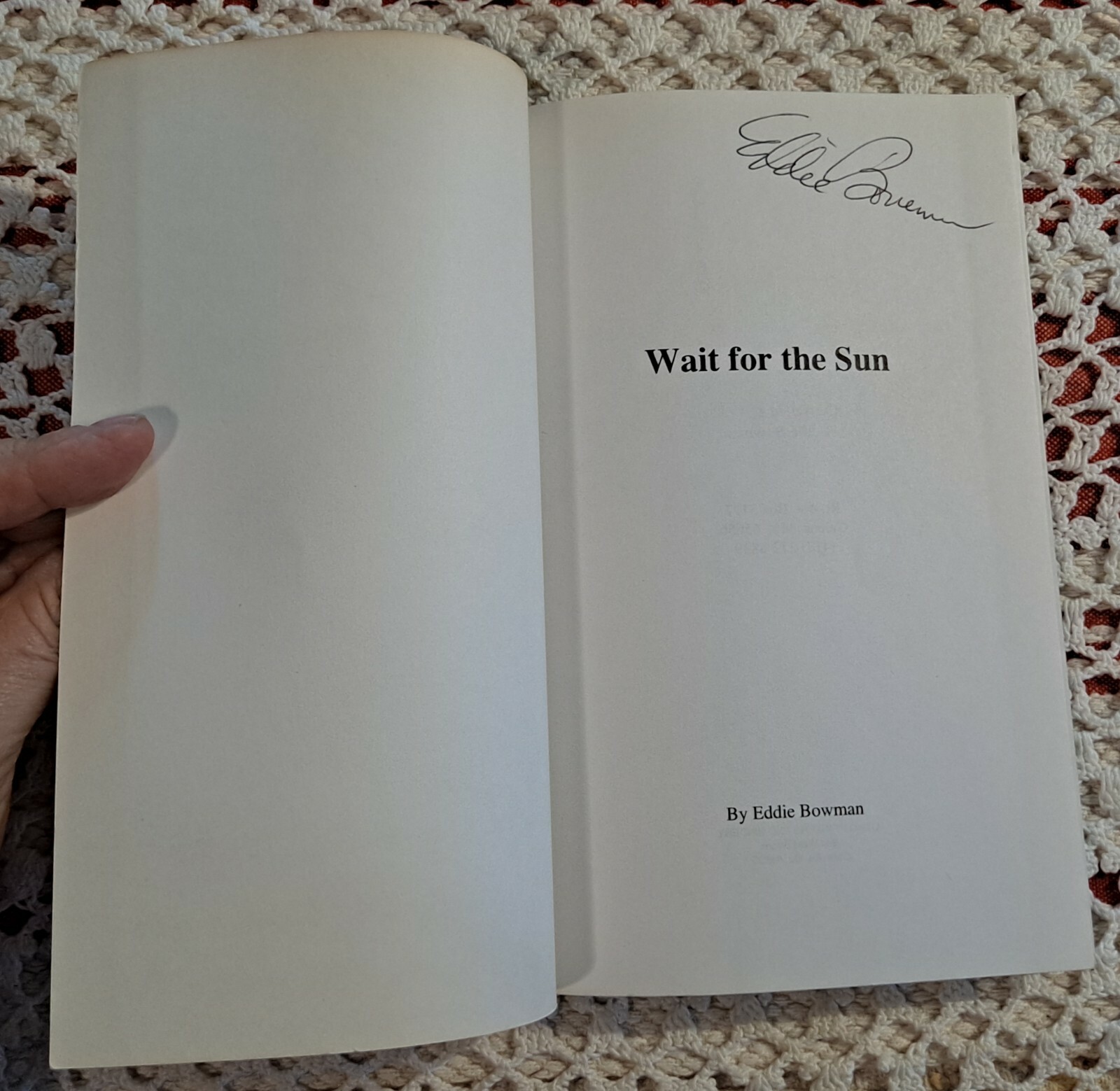 Wait For The Sun by Eddie Bowman SIGNED, 1992, cute illustrations, 92 pages