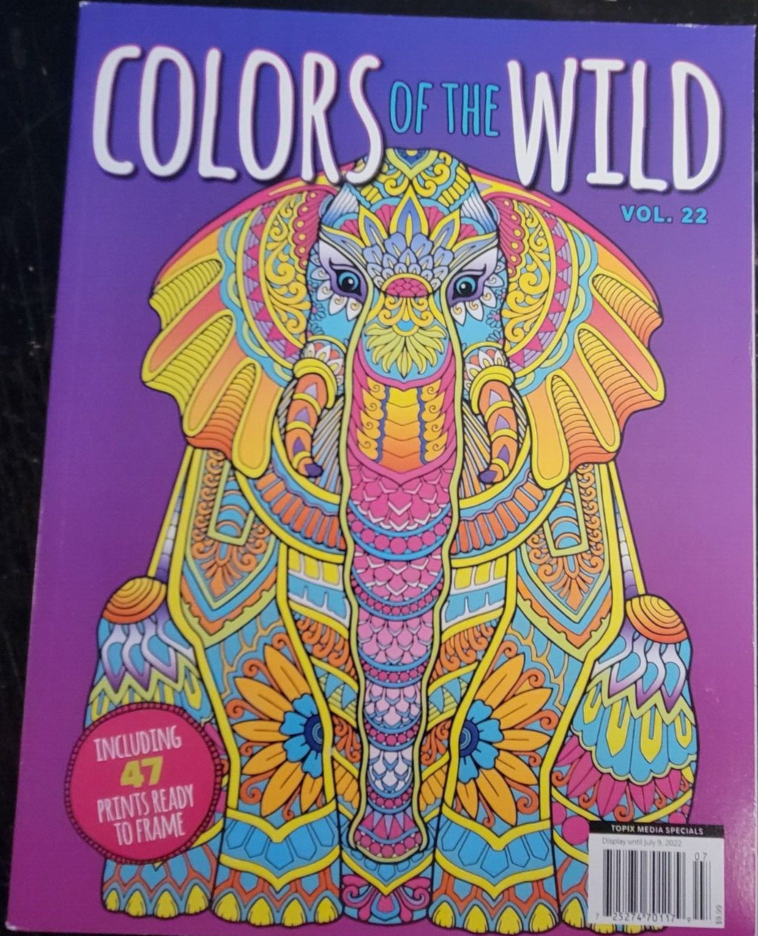 COLORS OF THE WILD Vol 22 Adult Coloring Book With 47 Prints Ready To Frame