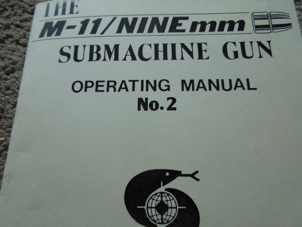 Cobray M-11 9mm SWD, Inc. Operating Book No2 24 Pages NEW