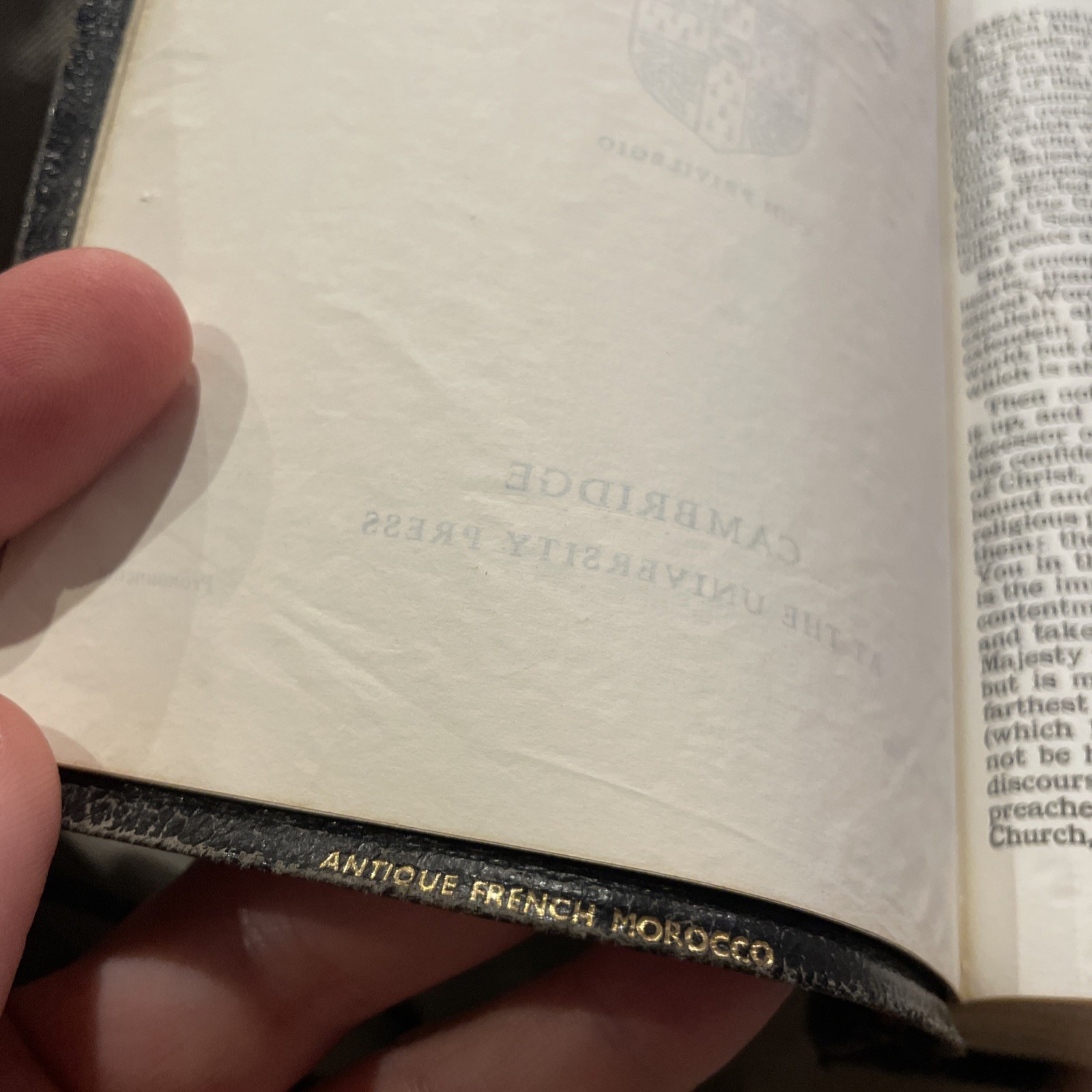 Cambridge Cameo KJV Bible Indexed Red-Letter French Morocco Leather 74XRL