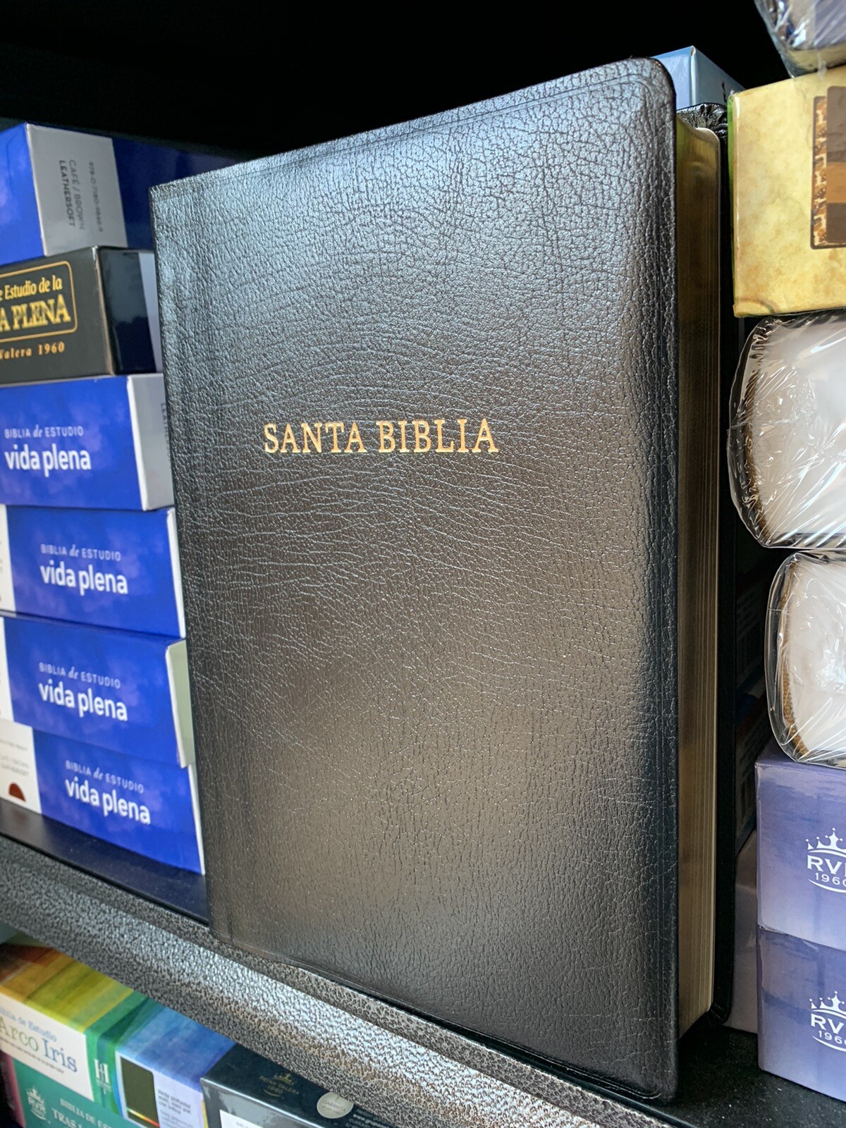 BIBLIA BILINGUE REINA VALERA1960/KJV Bilingual Bible PIEL FABRICADA 10 PUNTOS