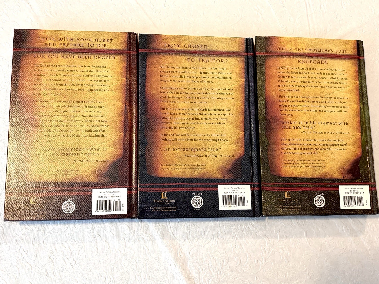Ted Dekker: The Lost Books Series 1-3 (Chosen, Infidel, Renegade) Hardcover