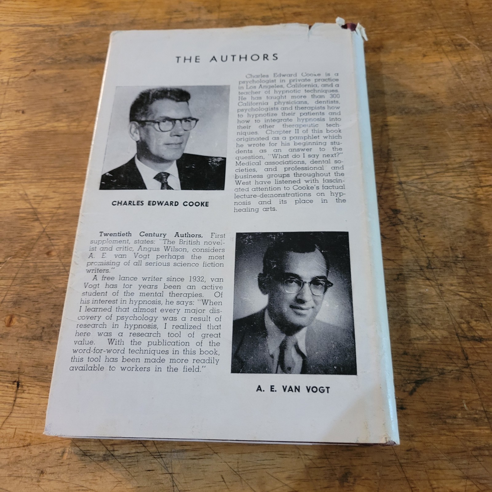 Hypnotism Handbook by C.E. Cooke & A.E. Van Vogt Hardcover 1956
