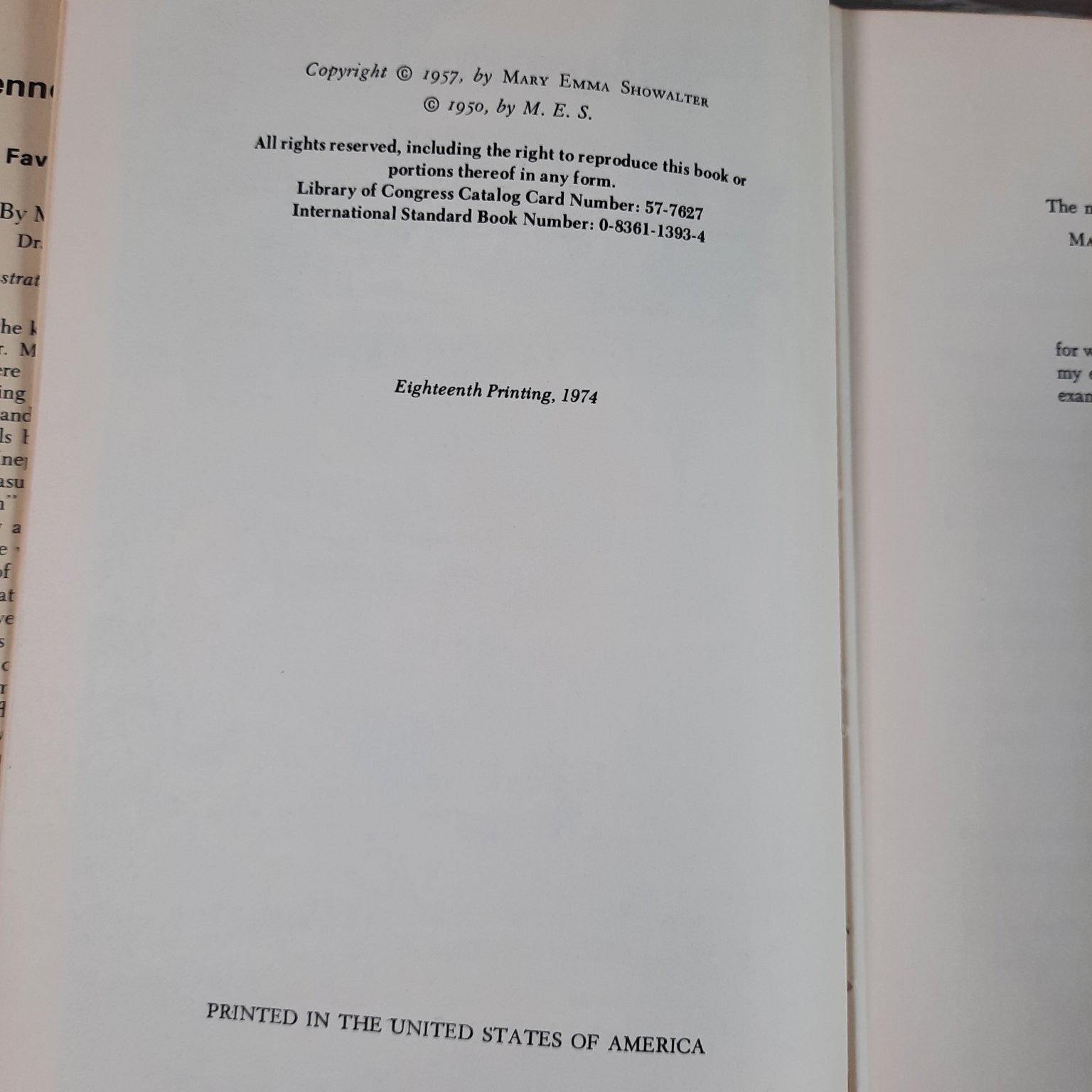 Mennonite Community Cookbook Showalter 1974 18th Printing Herald Press Recipes