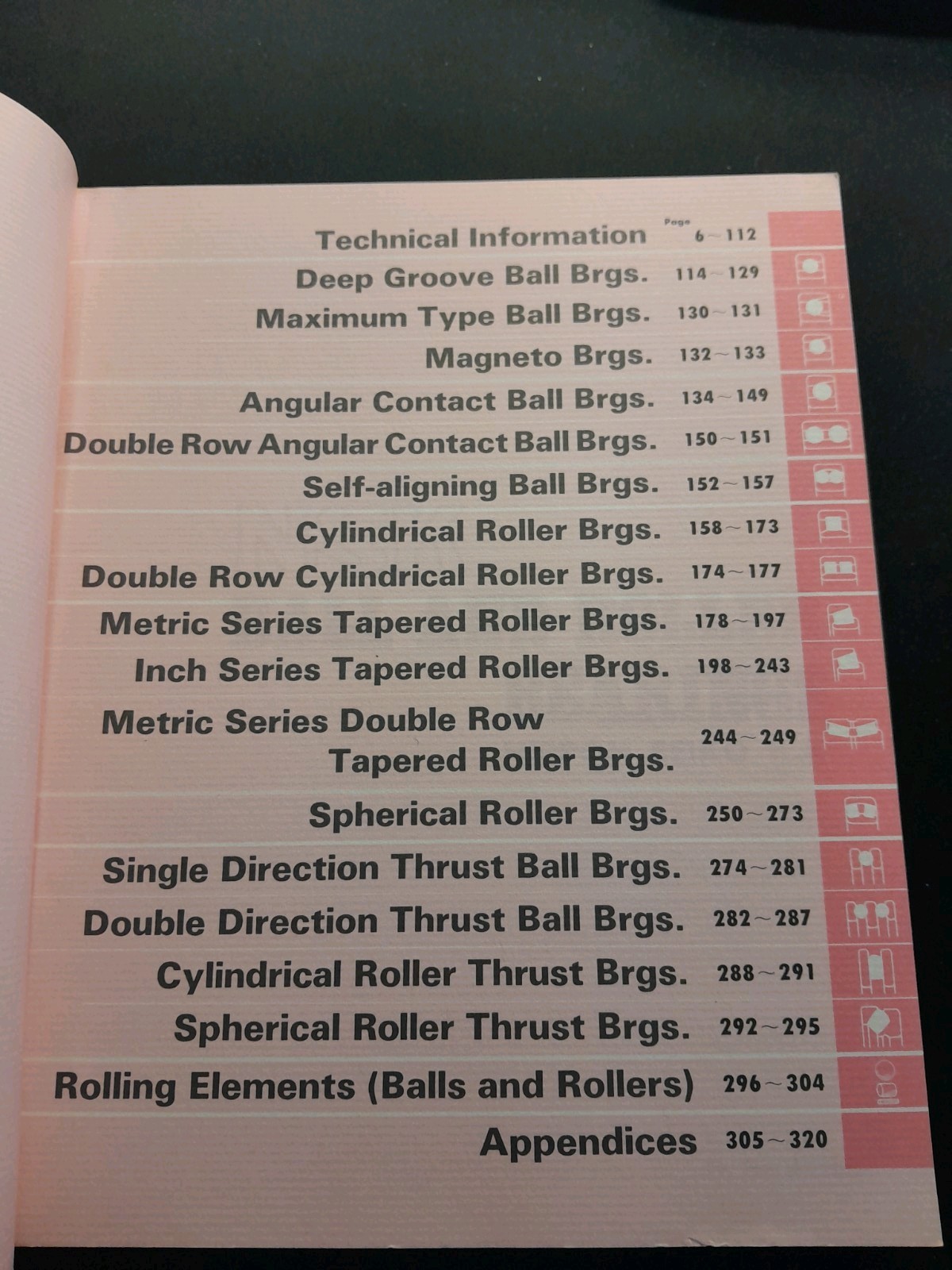 NSK Ball and Roller Bearings Catalogue 1982 Nippon Seiko Japan Manual