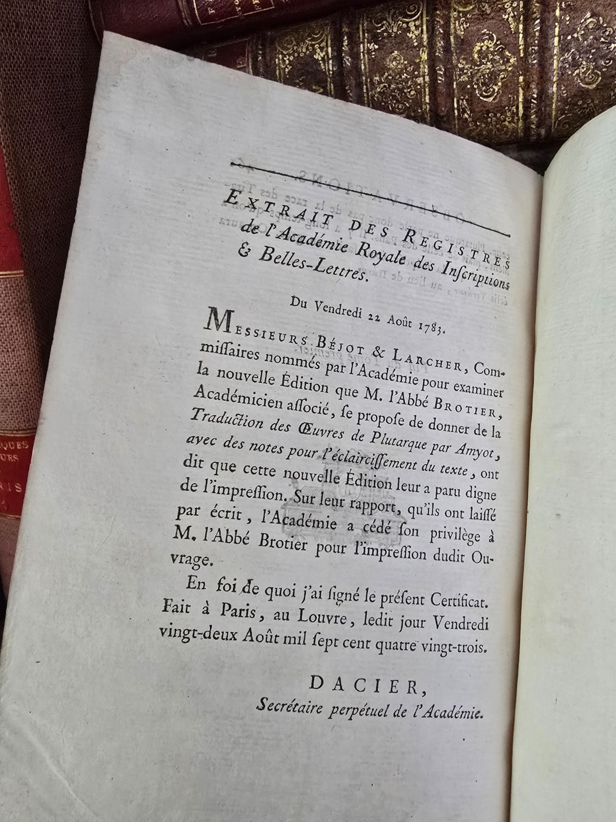 1783 – Lives of Illustrious Men by Plutarch – Theseus, Romulus, Lycurgus, Solon