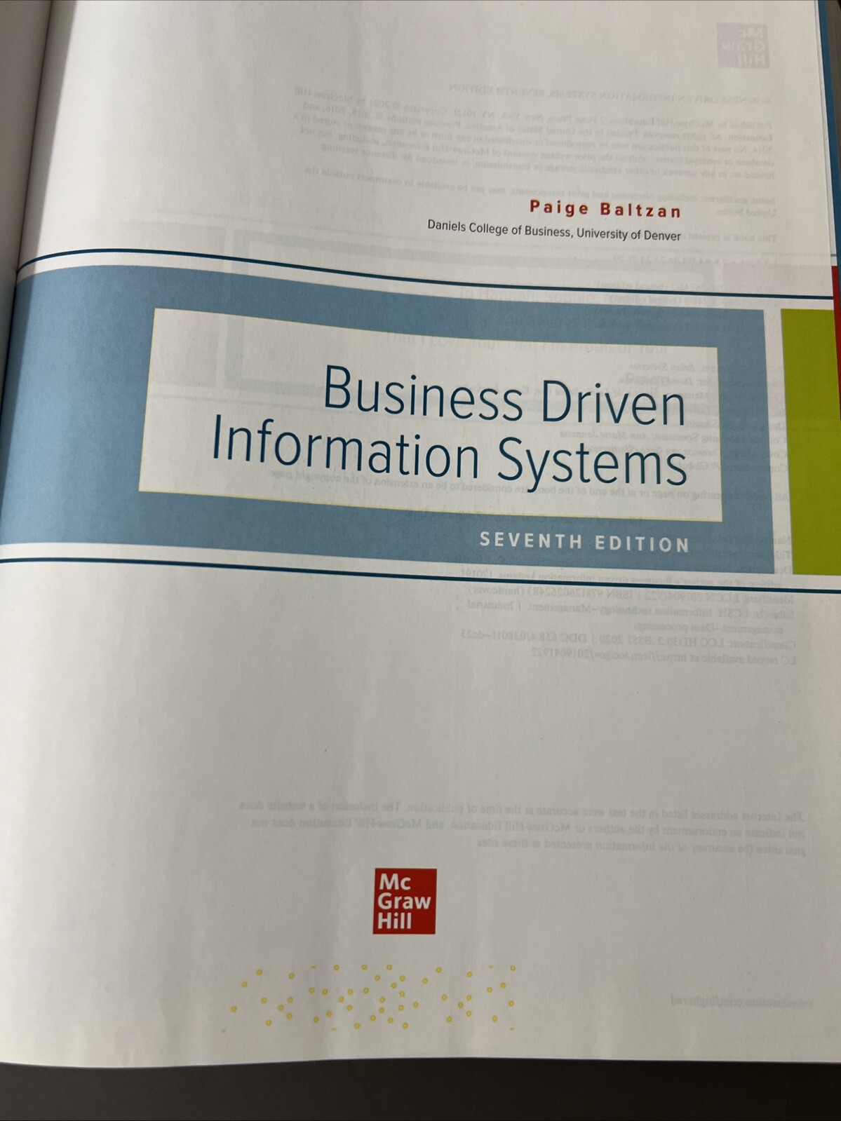 Business Driven Information Systems – Hardcover, by Baltzan Paige – Good Cond.