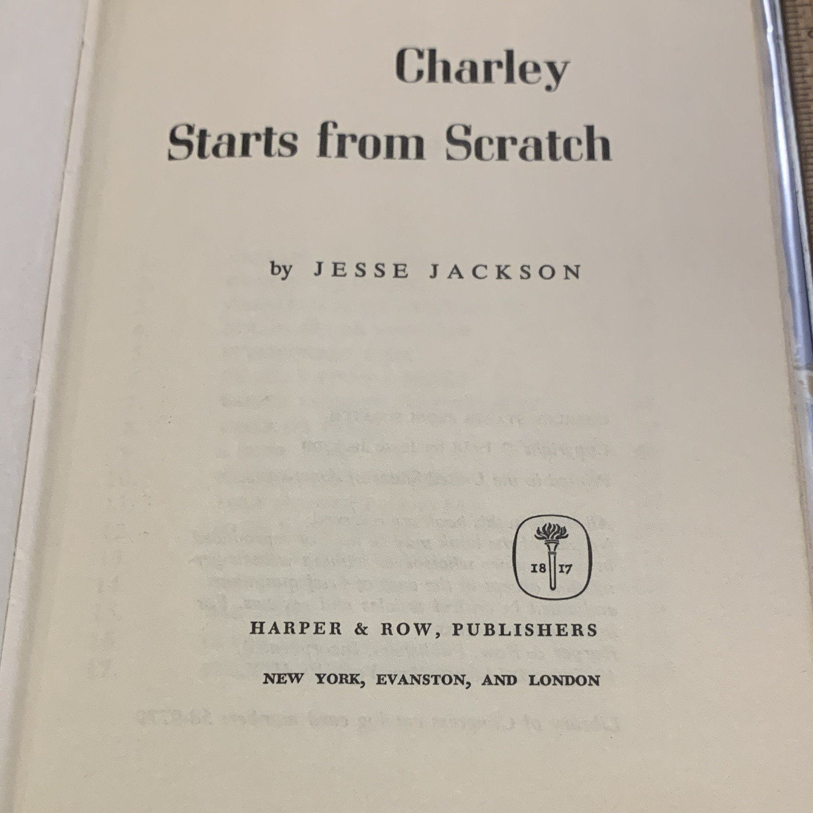 Charley Starts from Scratch by Jesse Jackson Hardcover 1958 Harper & Row Illus