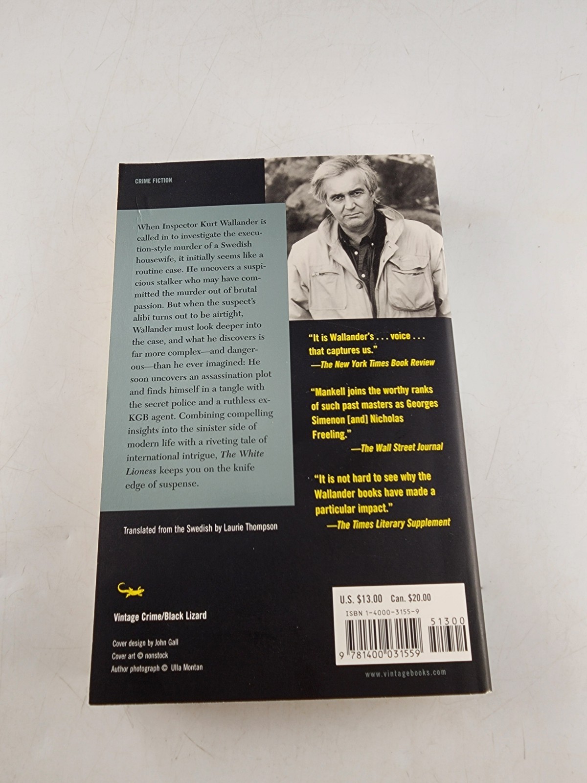 Henning Mankell “The White Lioness” PB Later Edition Signed by Author