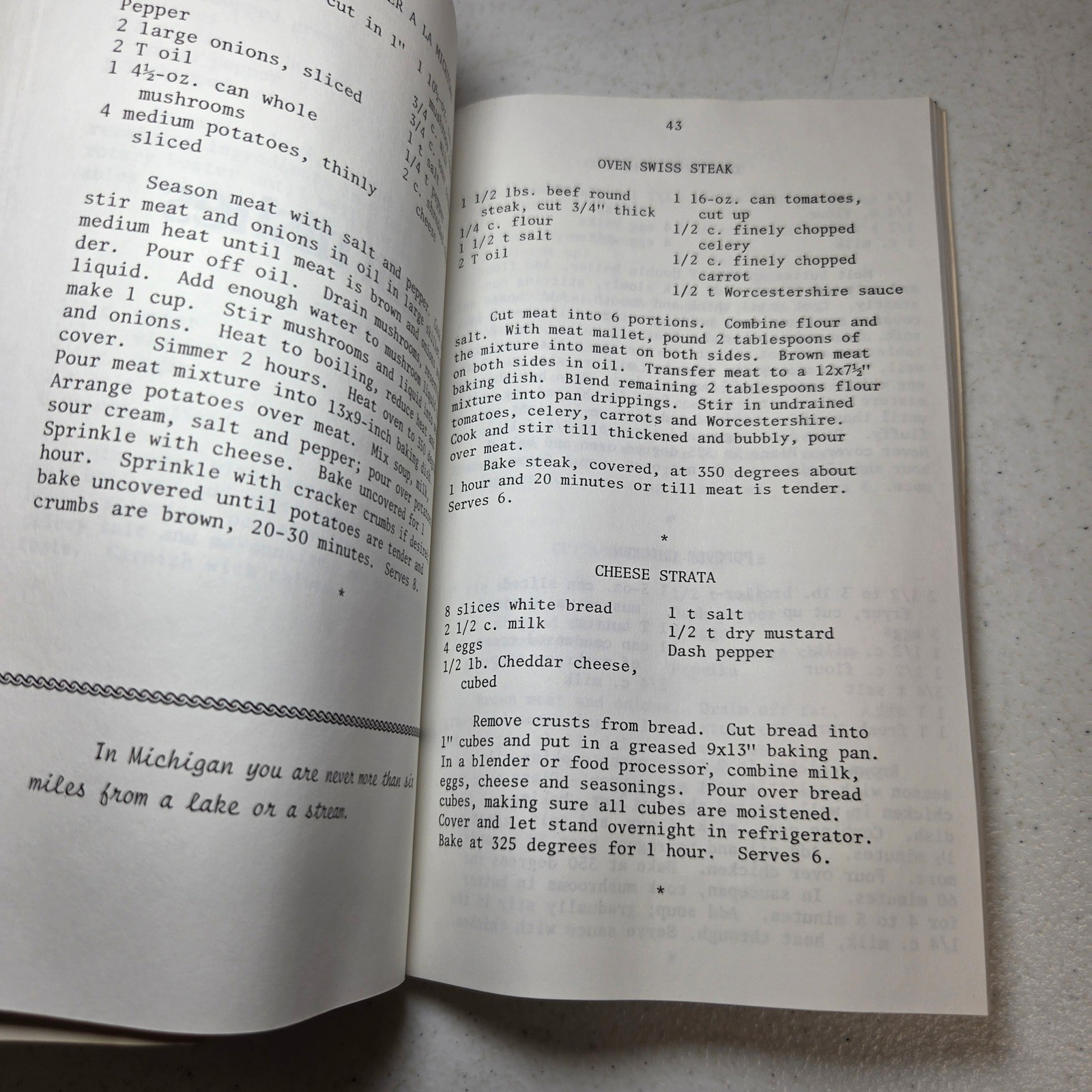 More Michigan Cooking and Other Things Carole Eberly 1st Ed 1981 Fayette Detroit
