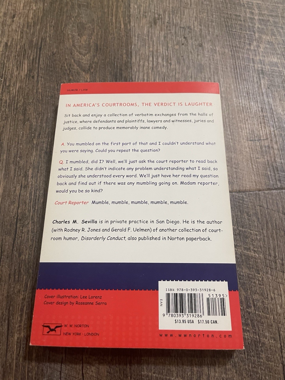 Brand New! Disorder in the Court by Charles M. Sevilla, Paperback, (250 pages)