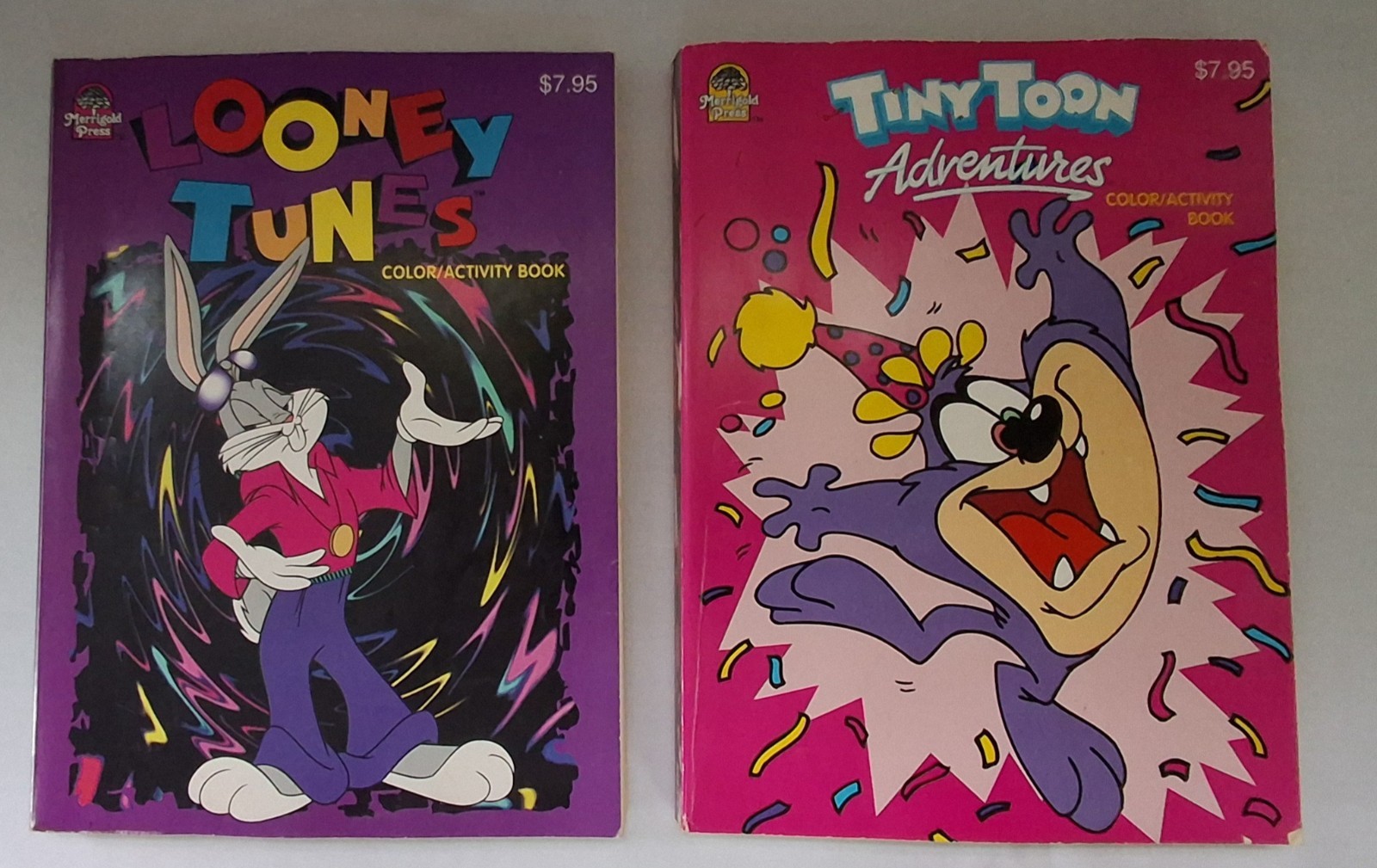 Vintage Looney Tunes & Tiny Toon Adventures Coloring Activity Book Lot 90s