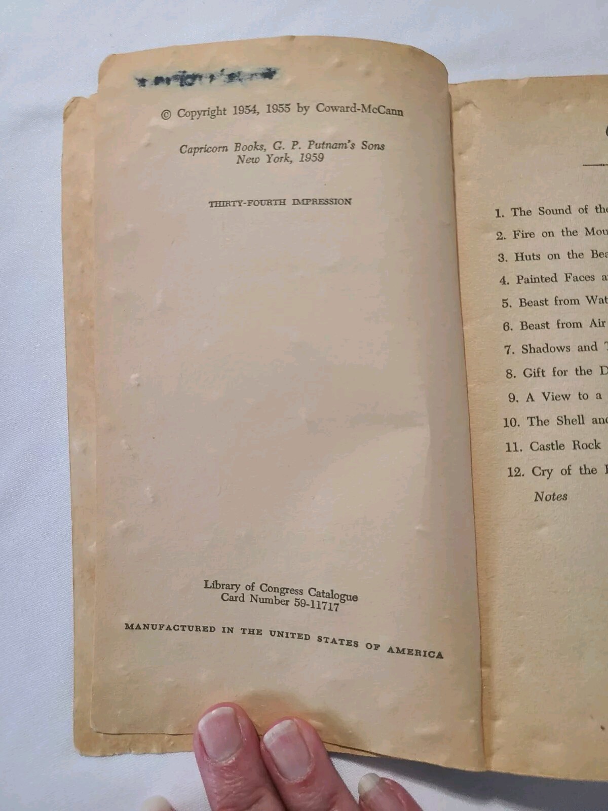 Lord of the Flies by William Golding 1959 Paperback