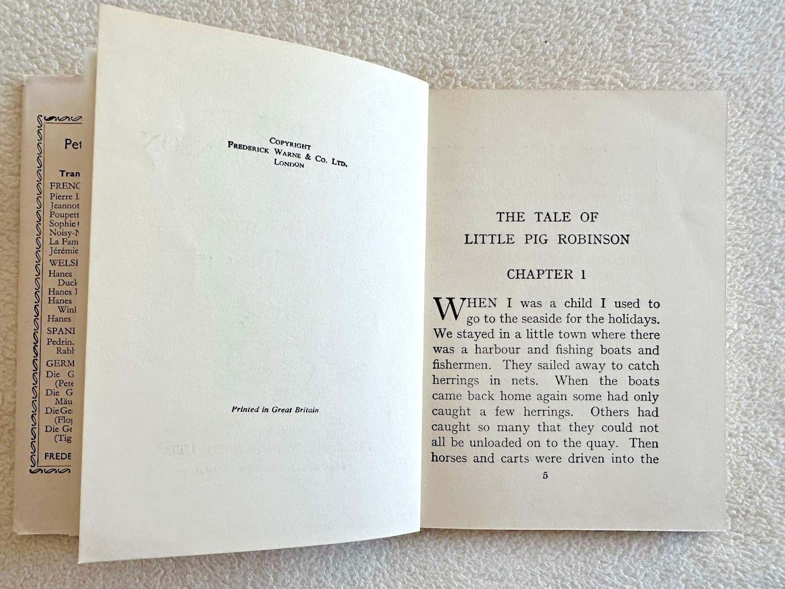 The Tale of Little Pig Robinson, By Beatrix Potter, 1960’s Vintage-VG HB