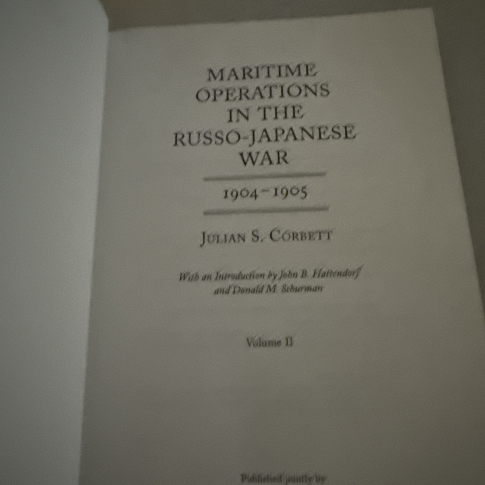 Maritime Operations Russo-Japanese War, 1904-1905 Stafford 2 Vol Set