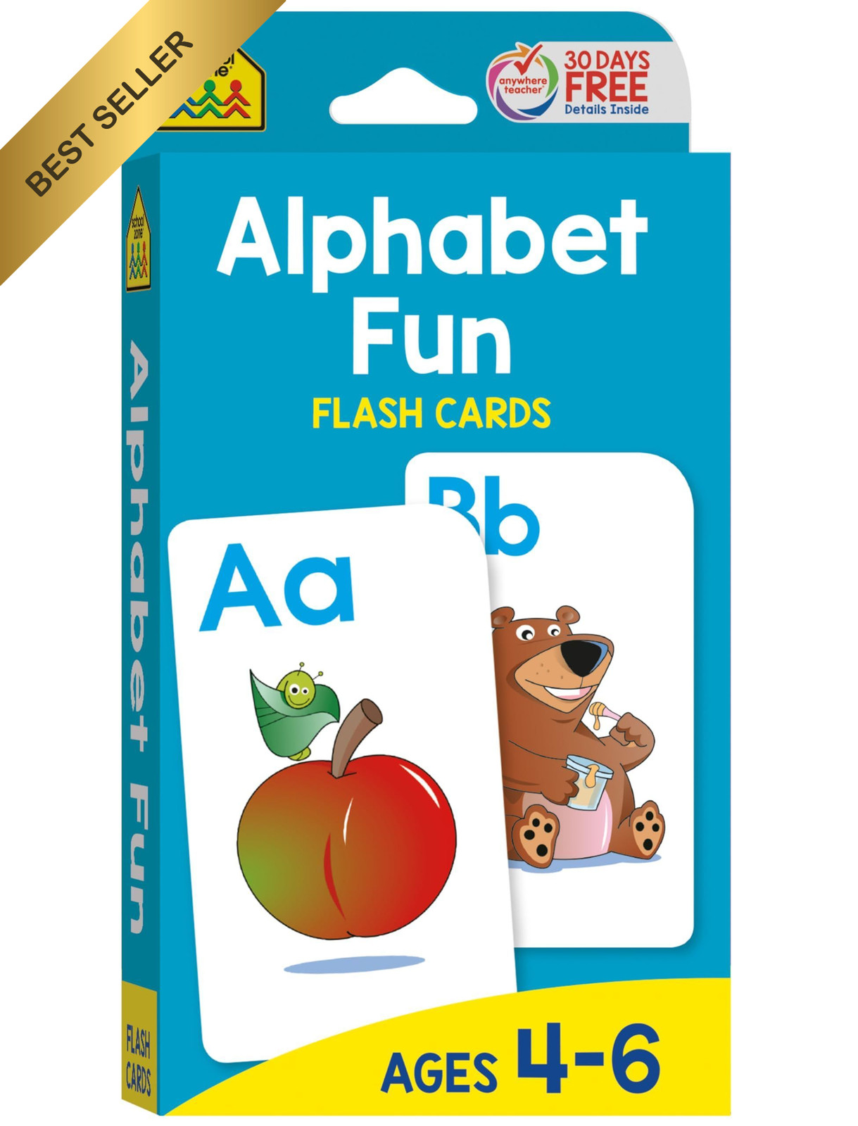 School Zone Alphabet Fun Flash Cards ABCs Uppercase Lowercase Preschool 56 Pack