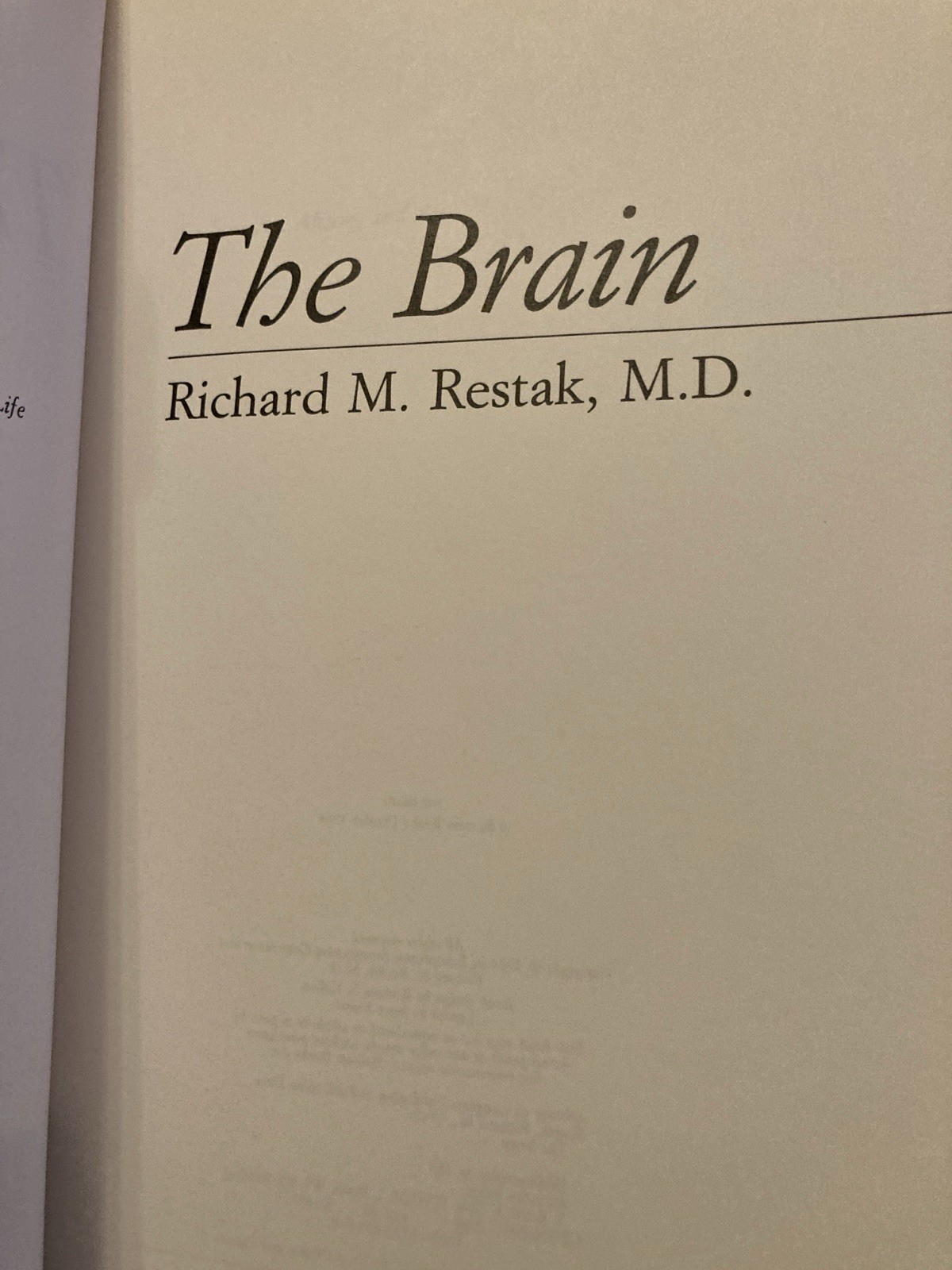 Richard Restak The Brain Bantam Hardcover Illustrated Dust Jacket Nonfiction