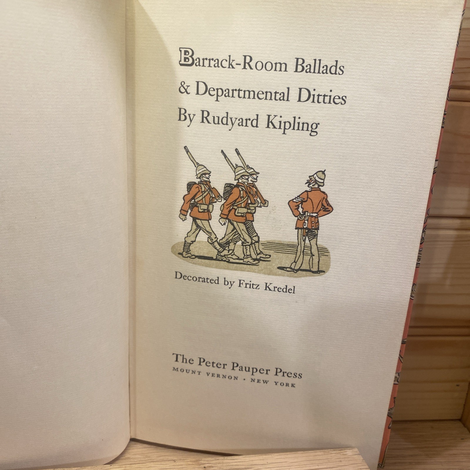 Barrack-Room Ballads By Rudyard Kipling Dec. By Fritz Kredel, Peter Pauper Press