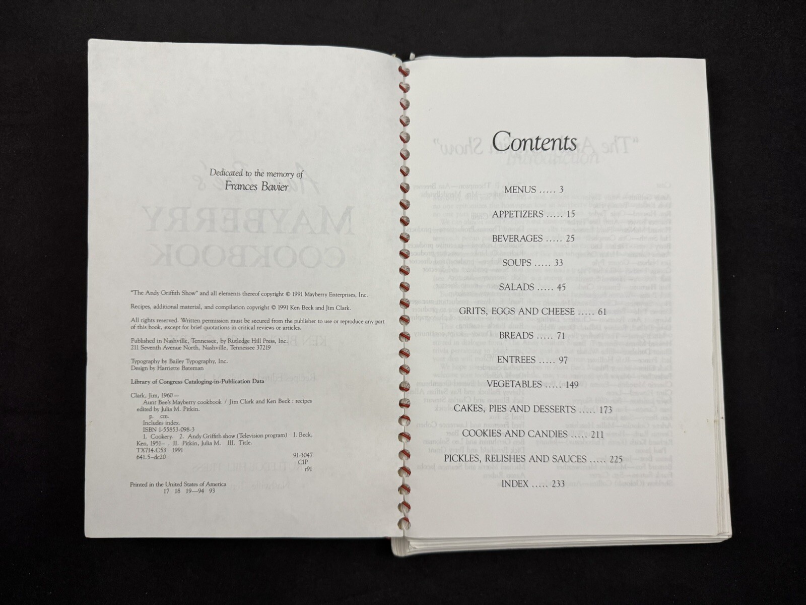 Aunt Bee’s Mayberry Cookbook by Ken Beck & Jim Clark (1991)