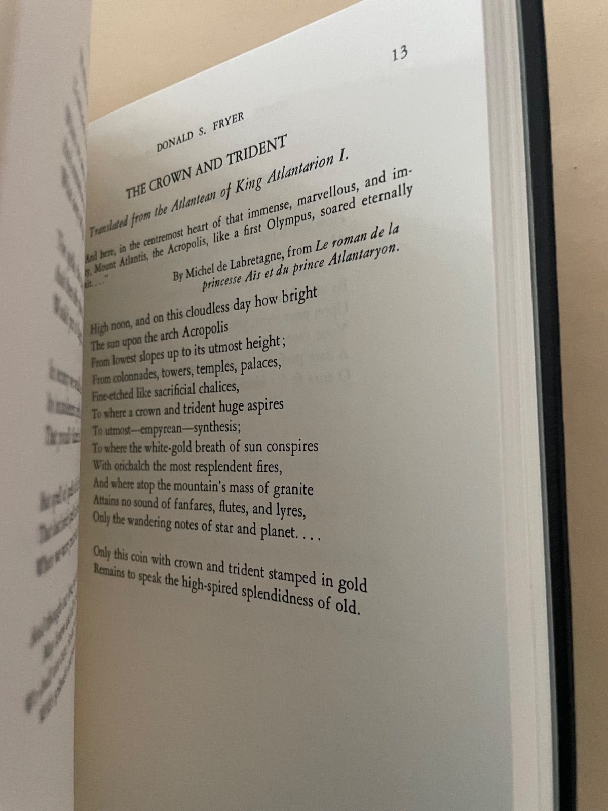 Donald Sydney Fryer Songs & Sonnets Atlantean Arkham House Clark Ashton Smith
