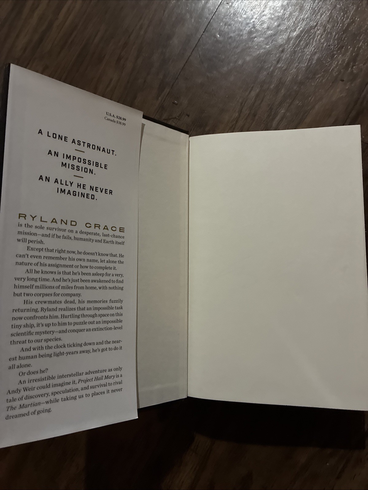Project Hail Mary Andy Weir SIGNED AUTOGRAPHED 2021 First Edition Hardcover