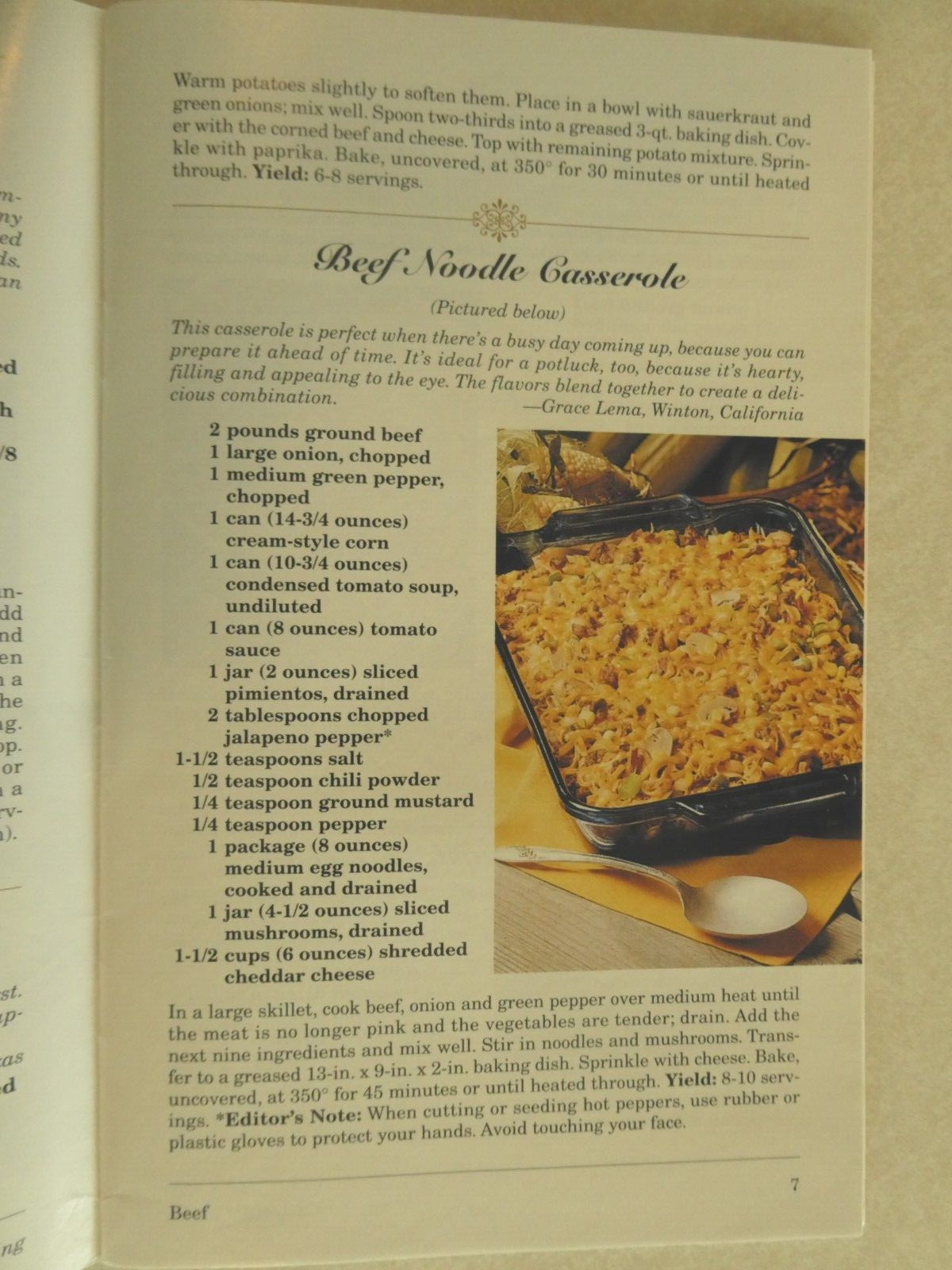 Taste of Home Casserole Cooking 35 pages of recipes published in 2000