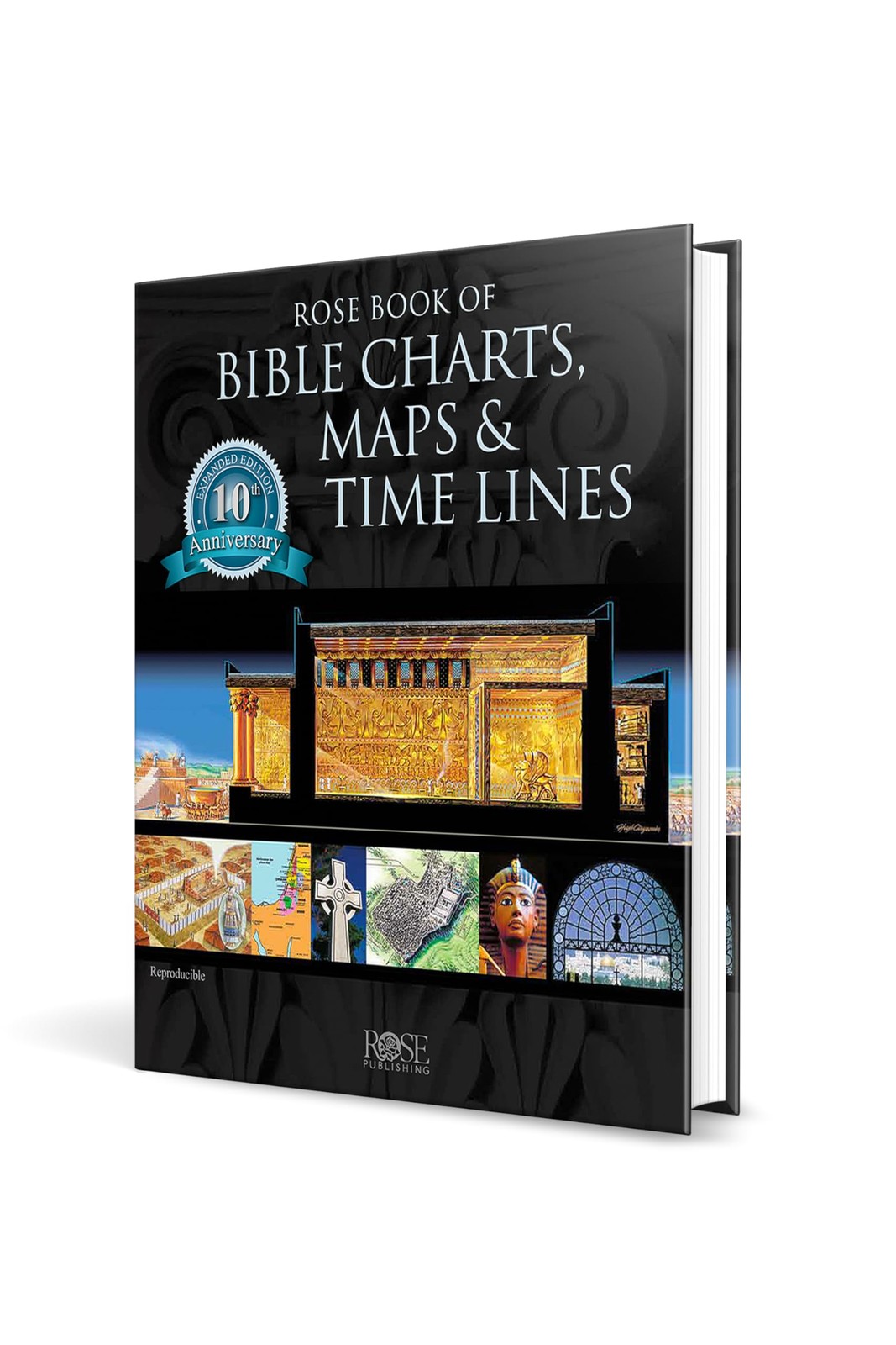 Book with Bible Charts Maps and Time Lines Rose Edition