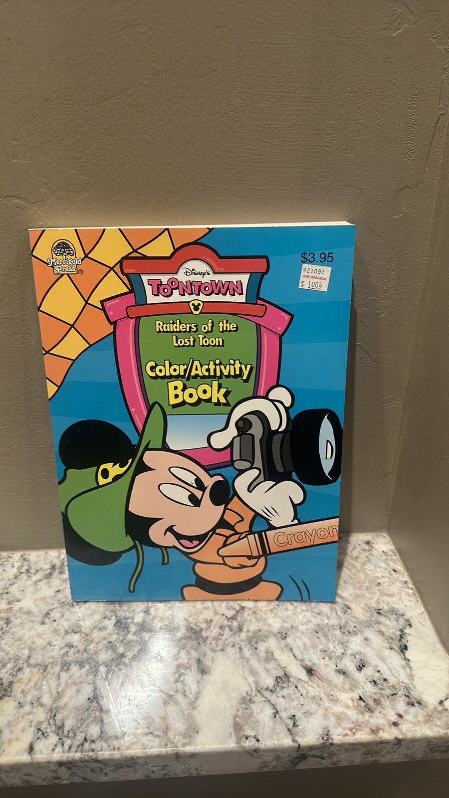 Merrigold Press Disney’s ToonTown Color Activity Book Raiders Of The Lost Toon